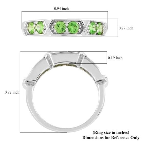 Peridot ✦ Criss-Cross Band ✦ Sterling Silver Ring 6 NWOT Elegant Gemstone - Picture 4 of 8